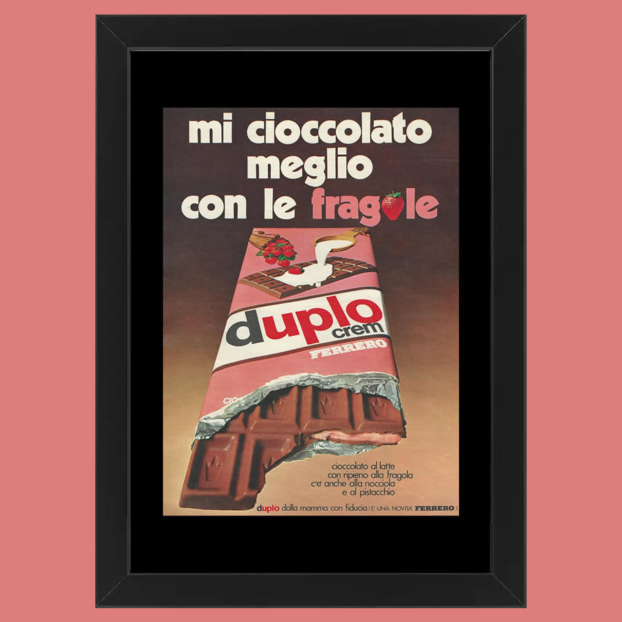Anni Pubblicit Originale Ferrero Mi Cioccolato Meglio Con Le Fragole Italia Mynumi