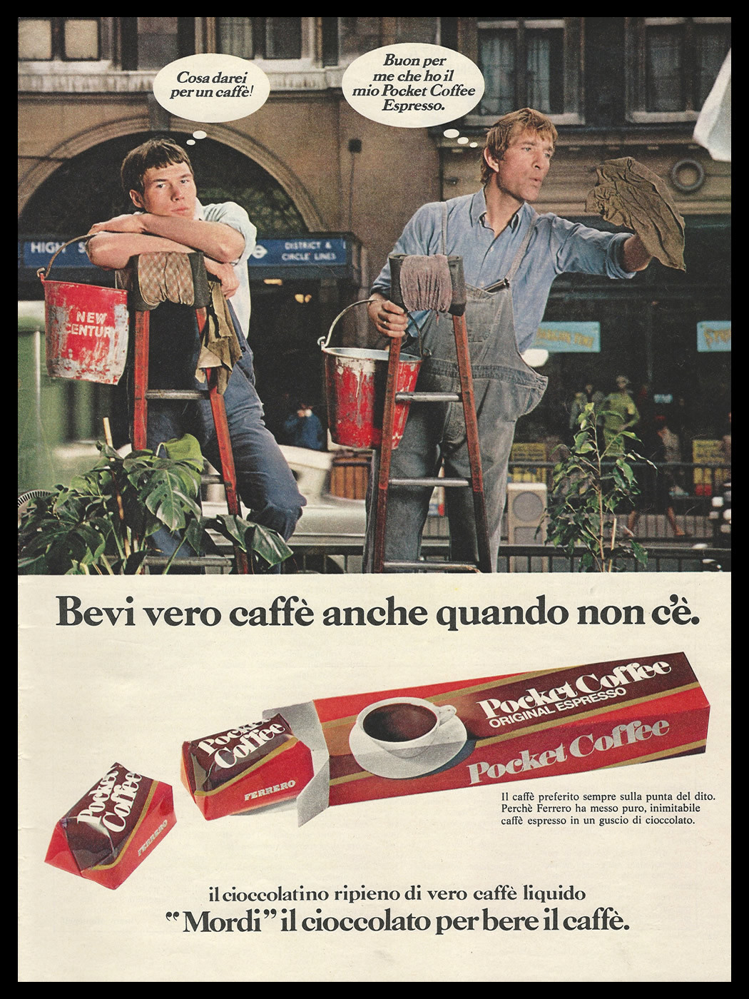 FERRERO Pocket Coffee - Bozzetto preparatorio pubblicitario