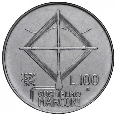 1974 * 100 lire Italy Guglielmo Marconi
