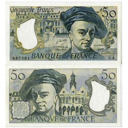 1977 * Banknote France 50 Francs " M Quentin de la Tour" (p152a) UNC