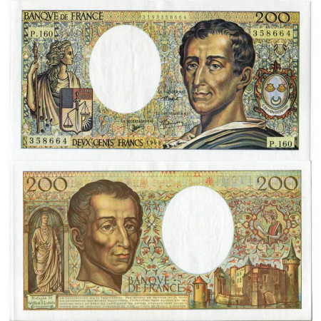 1994 * Banknote France 200 Francs "Montesquieu" (p155f) UNC