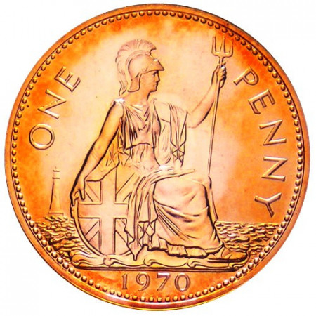 1970 * 1 penny Great Britain seated Britannia