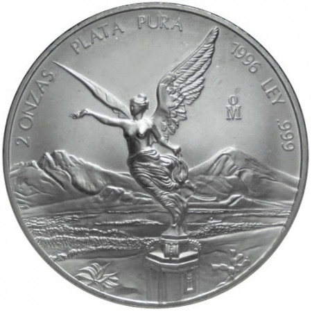 1996 * Mexico 2 OZ Silver ounces Libertad