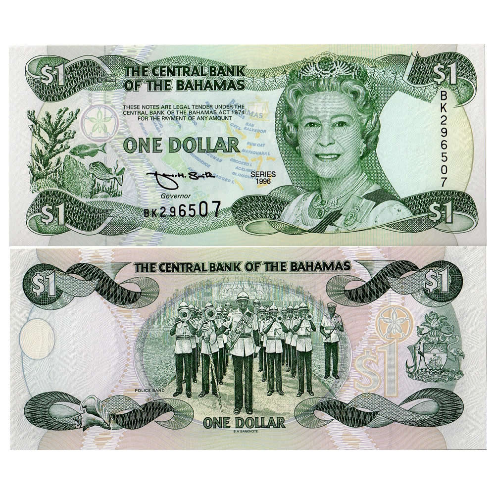 Bahamas 1 Dollar Banknote, 1996, P-57a, UNC
