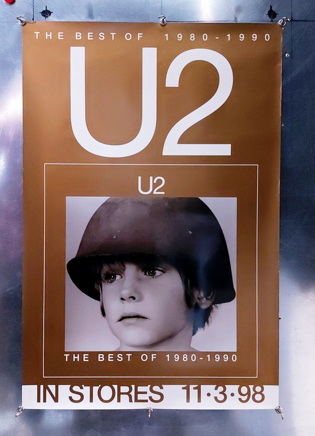 U2　THE BEST OF 1980-1990　額装 特大 ポスターキャラクターグッズ