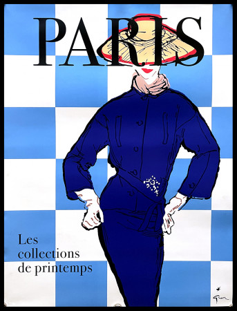1960ca (1980ca) * Affiche Original "René Gruau - Paris - Le Collections de Printemps" (A-)