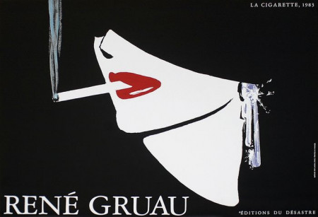 1983 * Affiche Original "La Cigarette, René Gruau" Editione du Desastre (A-)