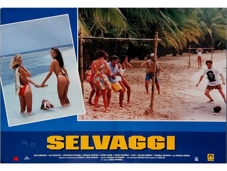 1995 * Affiches De Cinéma "Selvaggi - Ezio Greggio, Leo Gullotta, Franco Oppini" Comédie (B)