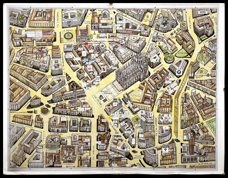 1993 * Affiche  Original "Mappa di Milano - Gabriele Buratti " Italie (B)