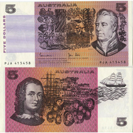 1983 * Billet Australia 5 Dollars "Sir Joseph Banks" (p44d) NEUF