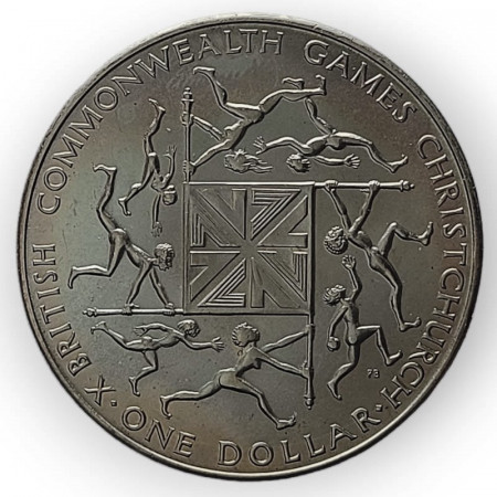 1974 * Nouvelle Zélande 1 Dollar "X Commonwealth Games, Christchurch 1974" (KM 44) FDC
