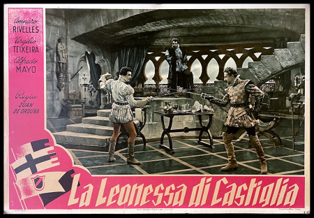 1951 * Cartel Cinematográfico "La Leonessa di Castiglia - Alfredo Mayo, Amparo Rivelles" Històrico (B)
