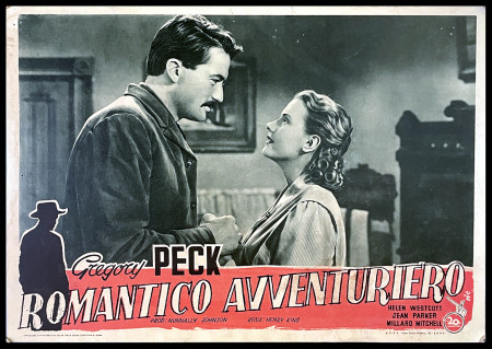 1950 * Cartel Cinematográfico "Romantico Avventuriero - Gregory Peck" Western (B-)
