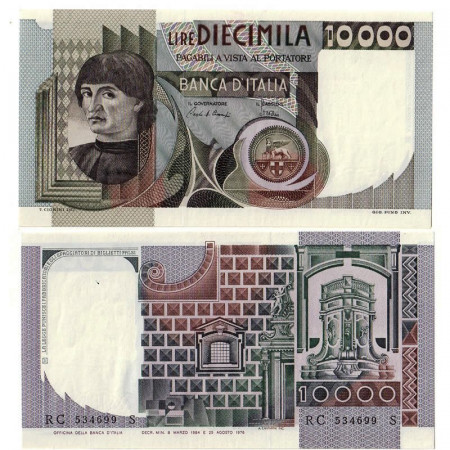 1984 (08/03) * Banconota Italia Repubblica 10.000 Lire "Del Castagno" BI.860 (p106c) qFDS