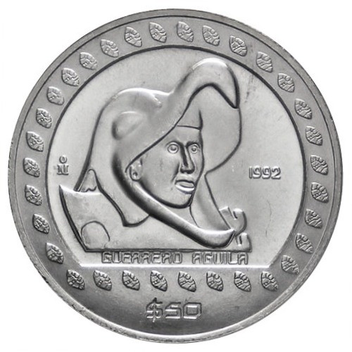 1992 * 50 pesos 1/2 OZ Mexico guerrero águila - Mynumi