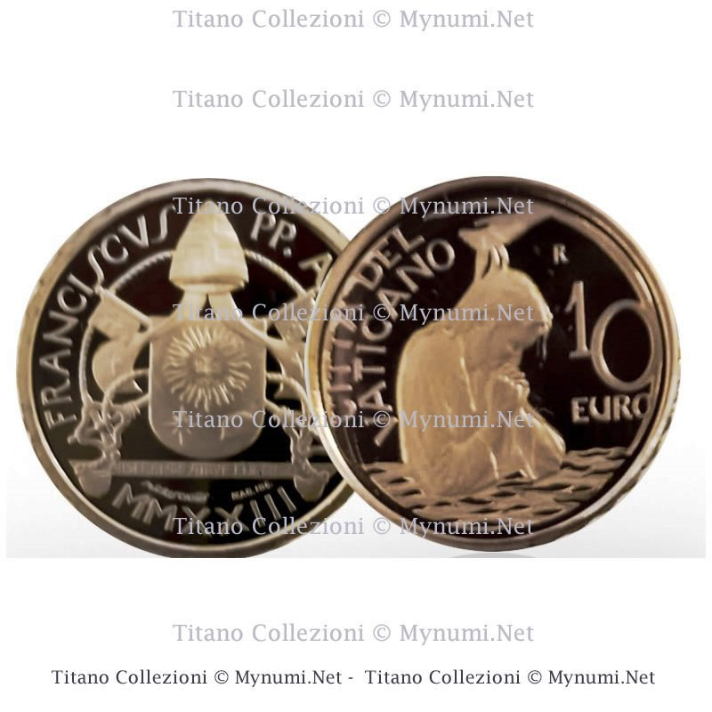 2023 * 10 Euro Oro VATICANO Papa Francesco - Sacramento del Battesimo  PROOF - Mynumi